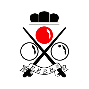 logotipo de la real federacion española de billar, que muestra su apoyo a poolstars